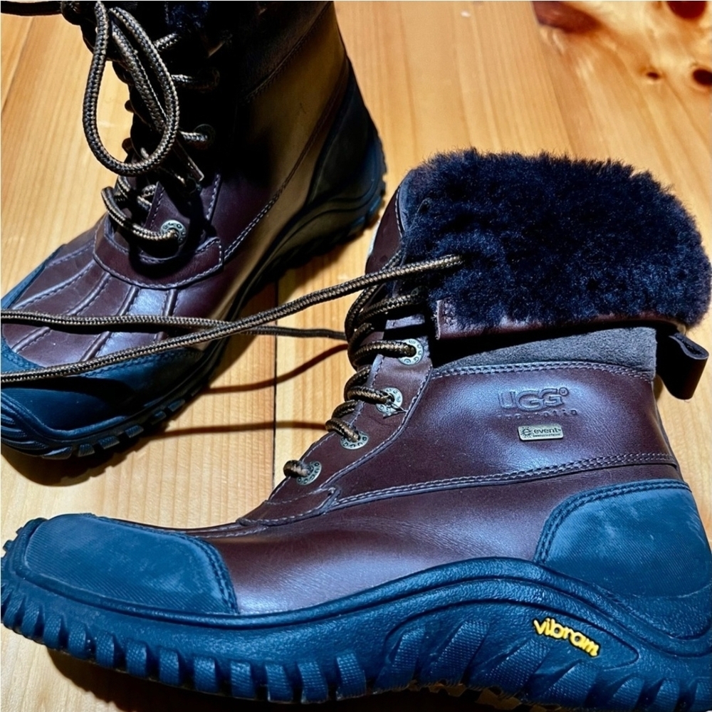 UGG Black and Brown Fluffy Footwear Waterproof - Picture 15 of 15